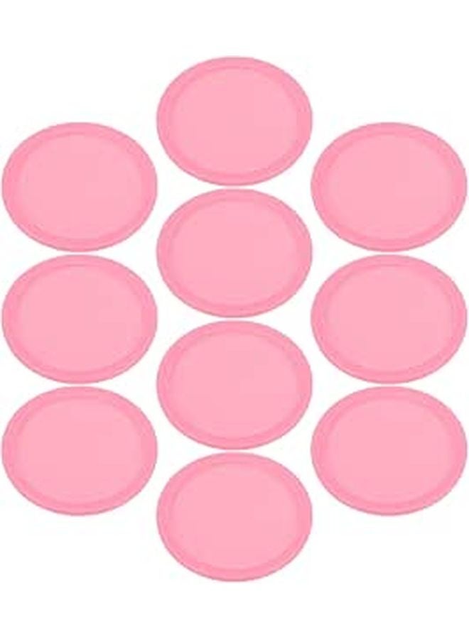 5pcs 64mm Rose Red Plastic Air Hockey Pucks Replacement for Home Game Room - Image 1