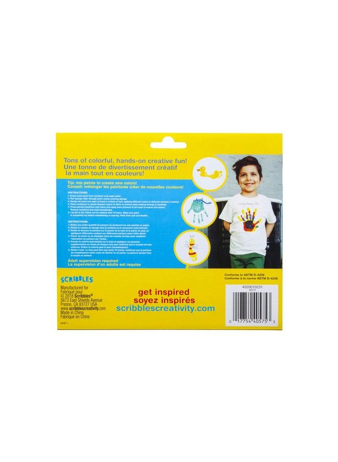Scribbles Paint & Roller Kit Kid Safe Permanent Finger Paint 7 Piece Set Rainbow - Image 3