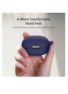Generic Silicone Case for Anker Soundcore P30i, Protective Cover with Carabiner (Navy Blue)  - Image 2