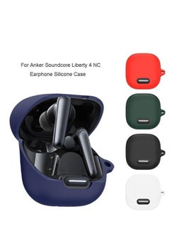 Generic Silicone Case for Anker Soundcore P30i, Protective Cover with Carabiner (Navy Blue)  - Image 3