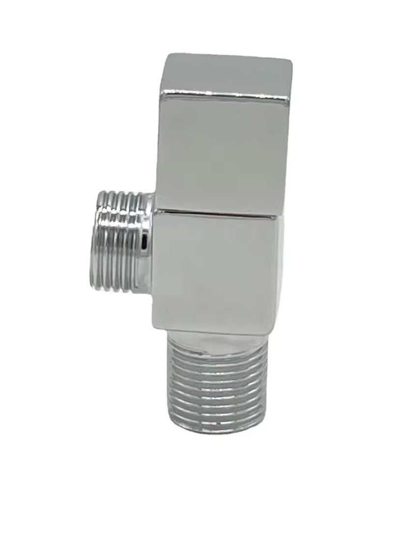 "Modern Classic Square Handle Angle Valve | Zinc Body Chrome-Plated Hot and Cold Water Mixer Stop Valve" - Image 2