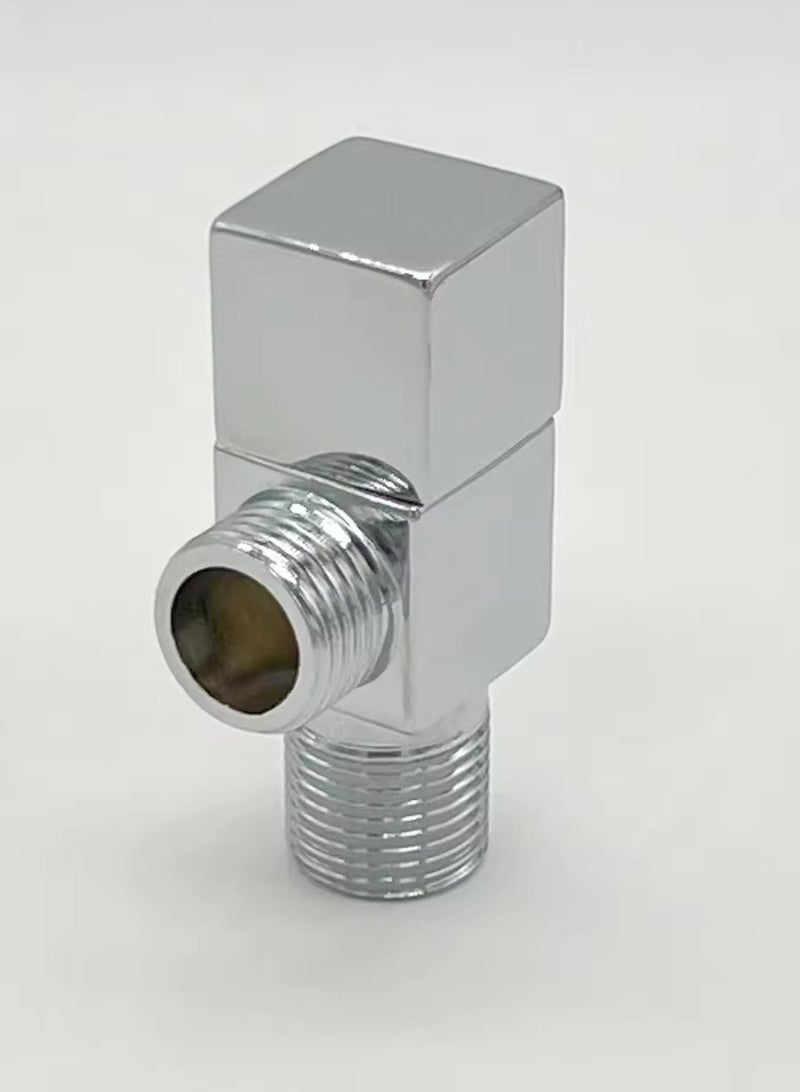 "Modern Classic Square Handle Angle Valve | Zinc Body Chrome-Plated Hot and Cold Water Mixer Stop Valve" - Image 3
