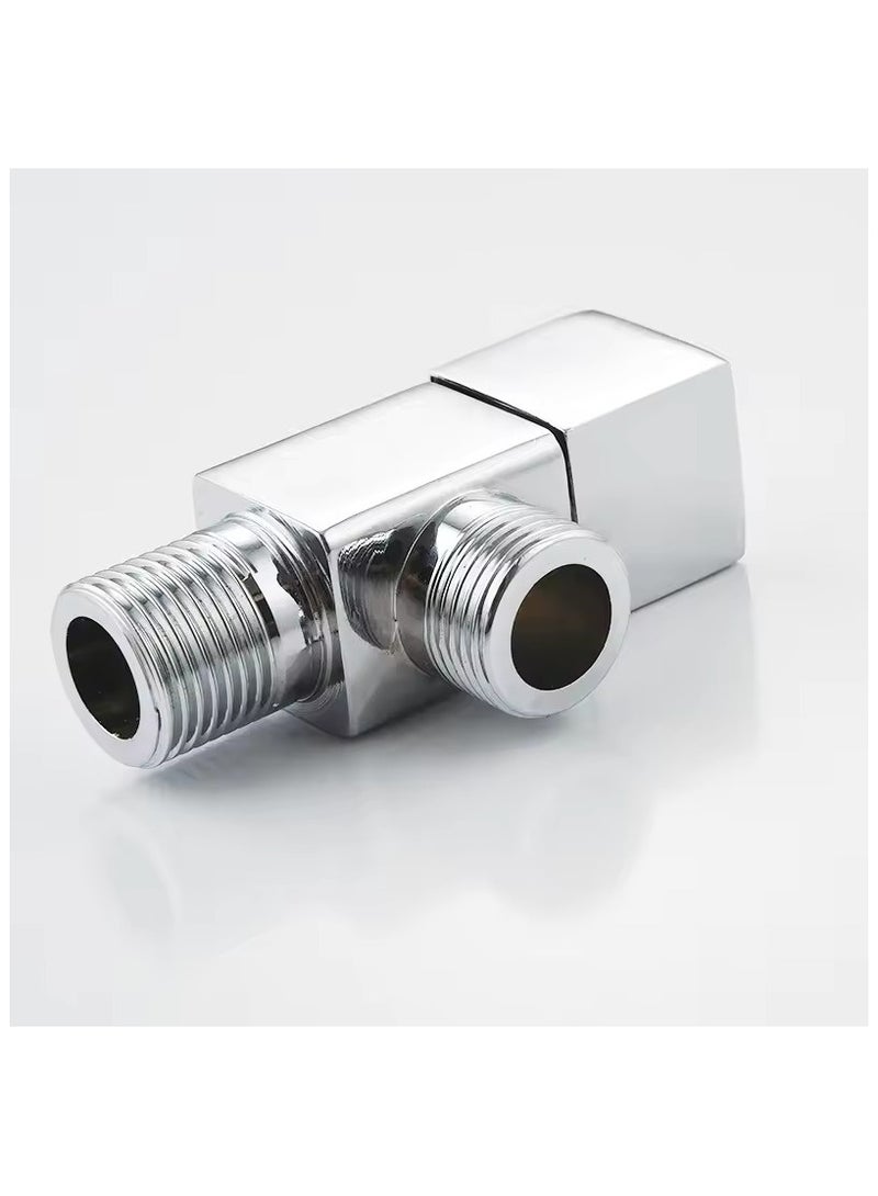 "Modern Classic Square Handle Angle Valve | Zinc Body Chrome-Plated Hot and Cold Water Mixer Stop Valve" - Image 5