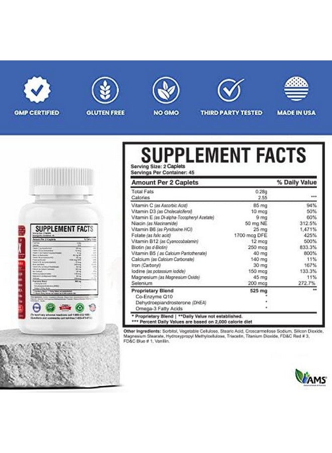 America Medic & Science FertiliMax, Fertility Supplements for Women, Supports Reproductive Health & Fertility Treatment, with Folate, CoQ10, DHEA, Iron, Selenium, 90 Capsules - Image 5