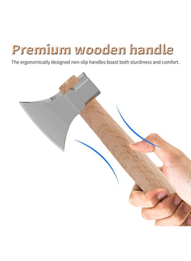 FOCMKEAS Premium Oak Hammer Handle Replacement 35cm Long Wood Tool Handle,Ball Peen Hammer Handles with a Steel Wedges Suitable for Small Hammers or Axes with 32×14mm Tenons - Image 3