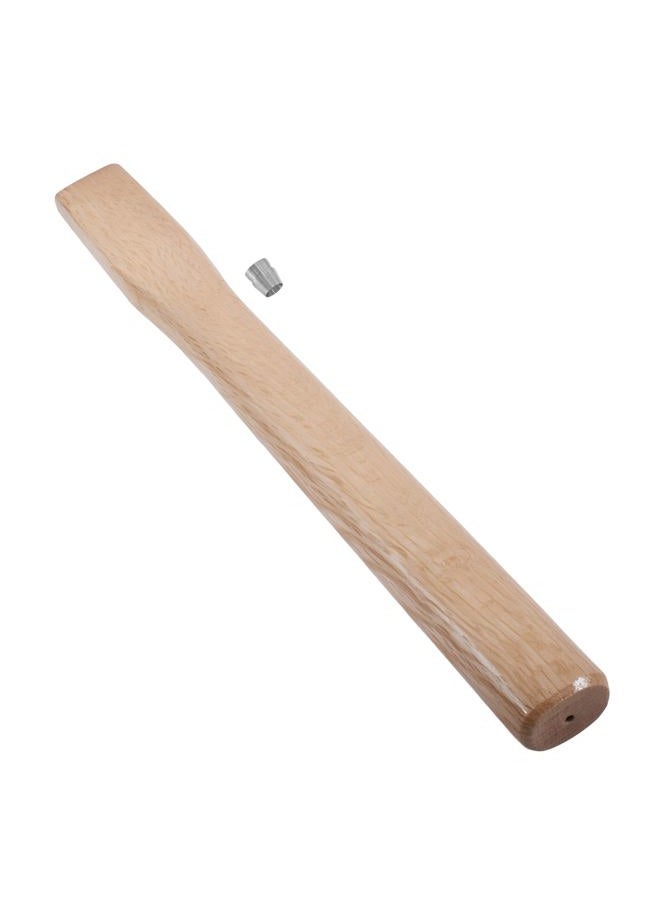 FOCMKEAS Premium Oak Hammer Handle Replacement 35cm Long Wood Tool Handle,Ball Peen Hammer Handles with a Steel Wedges Suitable for Small Hammers or Axes with 32×14mm Tenons - Image 1