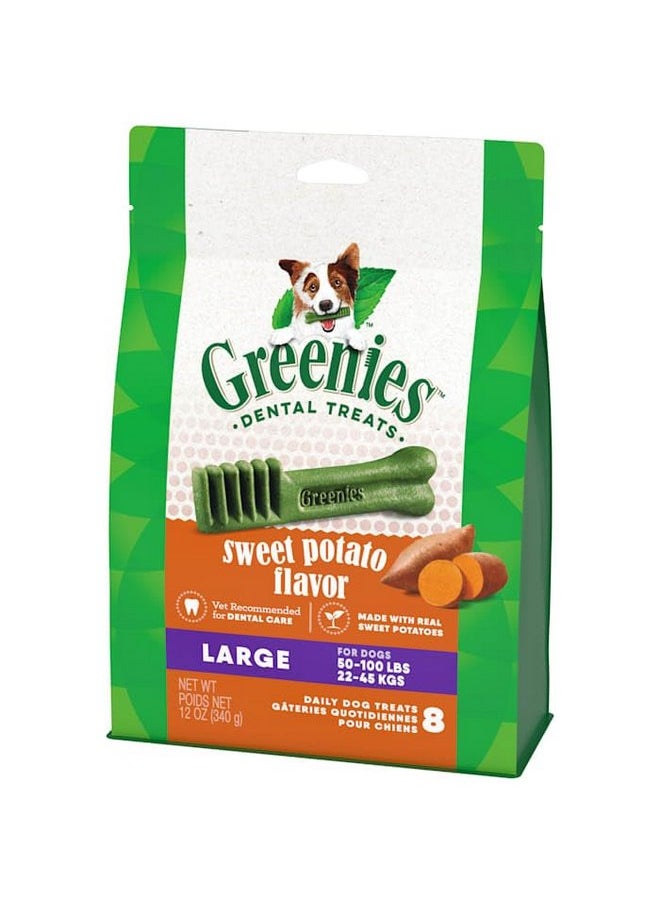 Greenies Greenies Natural Sweet Potato Flavor Dental Dog Treats 12 oz. Count of 8 Large  - Image 4