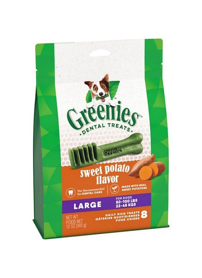 Greenies Greenies Natural Sweet Potato Flavor Dental Dog Treats 12 oz. Count of 8 Large  - Image 5
