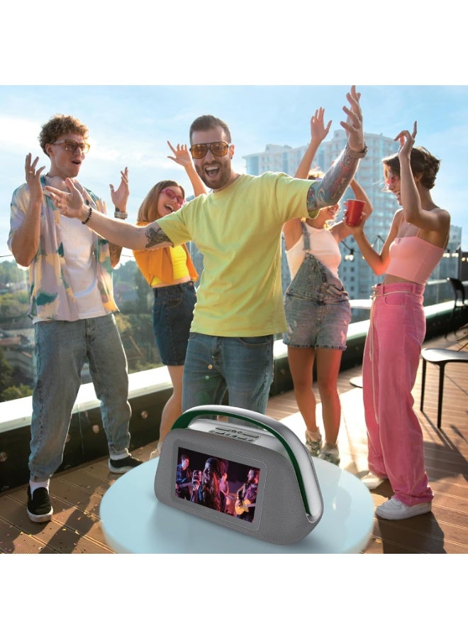 10.1" Display Speaker, 80W Power, WiFi 5G/2.4G, Audio 2.1,8H Play Time, HD Touchscreen, 1.5GB/8GB Storage, OS Android, Mic Jack, Party Portable Speaker Supporting Guitar - Image 2