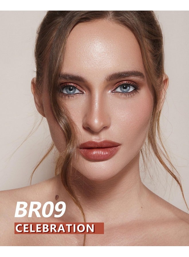 MAKI YIKA Metallic Lipsticks Long Lasting Brown Lipstick for Women, High Shine Glitter Lipstick No Smudge Transferproof iquid Lip Gloss (BR09 Celebration) - Image 3