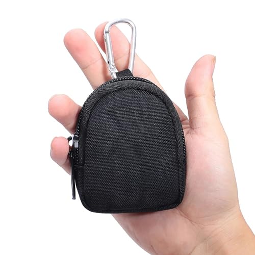 GMYIAK Coin Purse with Zipper, Change Purses Small Organizer Bags Canvas for Home, Coin Purse Keychain Pockets for Waist Pack (Black) - Image 5