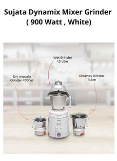 SUJATA Sujata Dynamix Mixer Grinder 900 Watts 3 Jars White  - Image 4