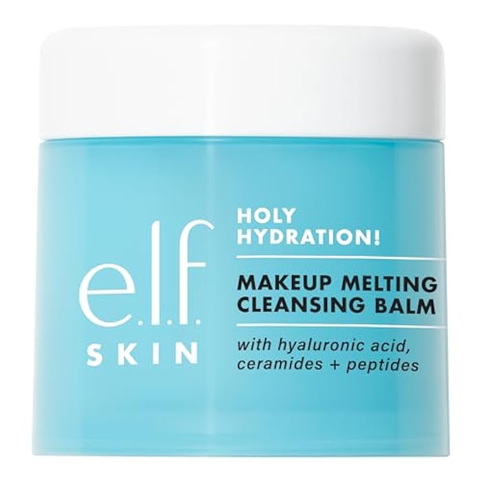 elf e.l.f. Holy Hydration! Makeup Melting Cleansing Balm, Face Cleanser & Makeup Remover, Infused with Hyaluronic Acid to Hydrate Skin, 2 Oz - Image 1