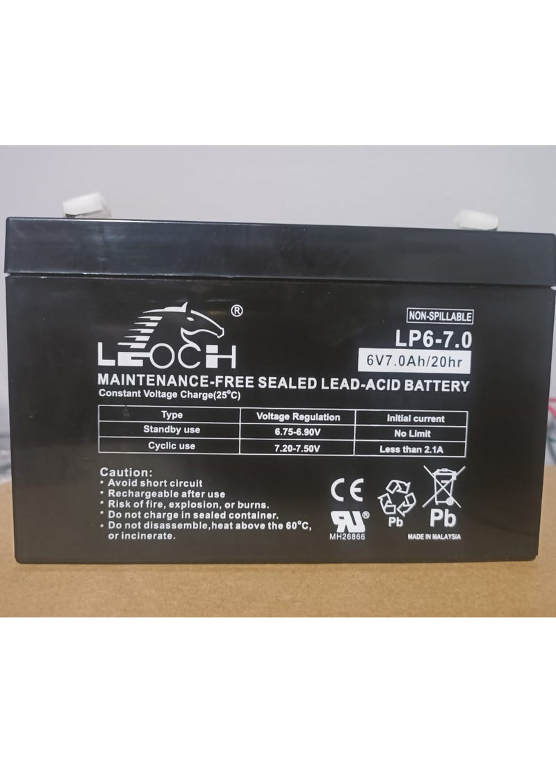 LEOCH LEOCH BATEERY 6V-7AH  - Image 1