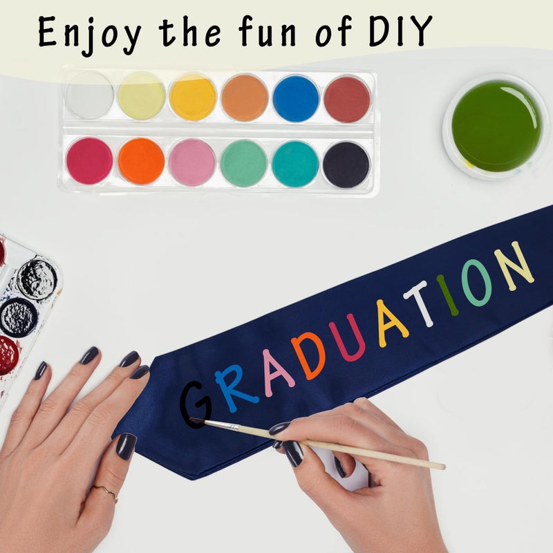 GraduationMall Unisex Adult Plain Graduation Stole 72" Navy Blue - Image 4