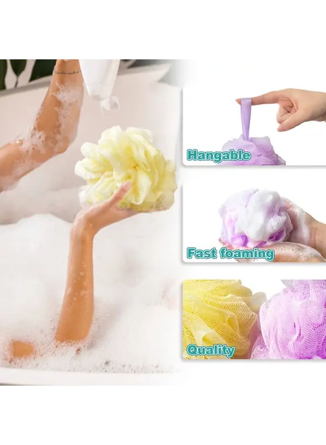 Spring Shower Pouf Balls Exfoliating Bath Sponge for Men Women - Image 2