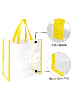 Saintrygo Saintrygo 20 Pack Clear Tote Bags 12 x 12 x 6, PVC Plastic Tote Bag With Handles for Work Beach Lunch Sports, Concerts (Classic Color)  - Image 4