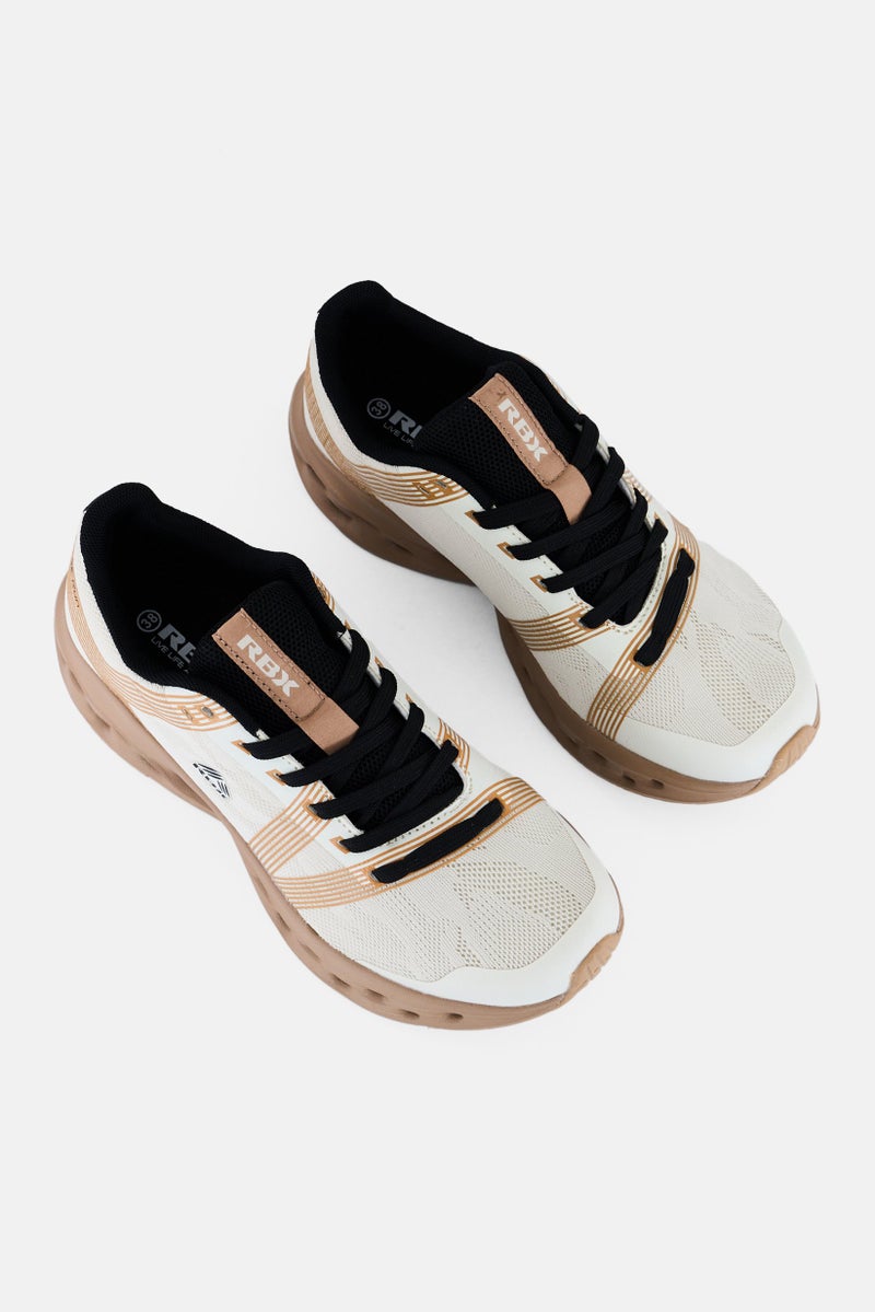 RBX Women Lace Up Outdoor Shoes, Beige - Image 4