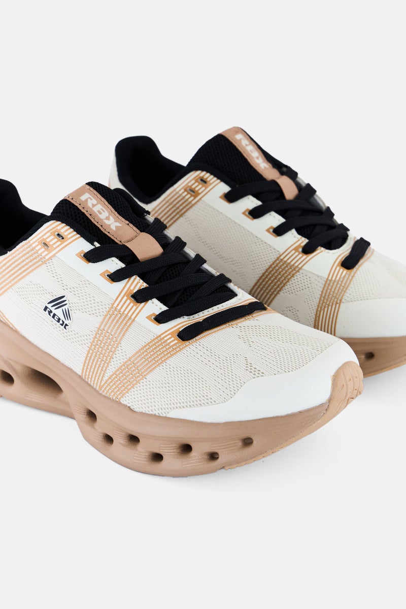 RBX Women Lace Up Outdoor Shoes, Beige - Image 3