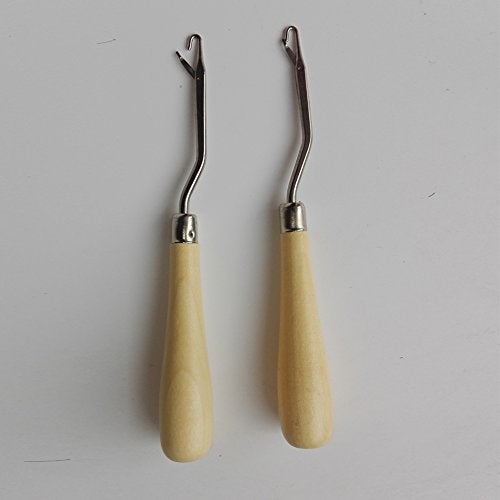ZigZag Hair Wooden Holder Latch Crochet 3pcs Hair Needle Hook Dreadlock Tools Craft Dreadlock Hair Extensions (3pcs) - Image 2