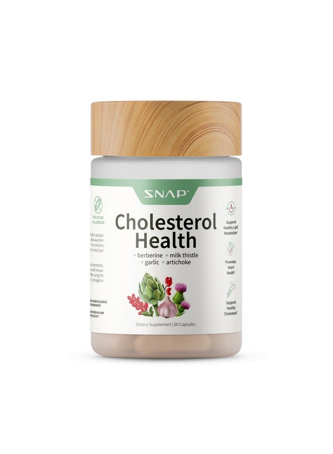 Snap Supplements Cholesterol Health - Support Healthy Cholesterol Levels and Natural Heart Health, 60 Capsules - Image 1