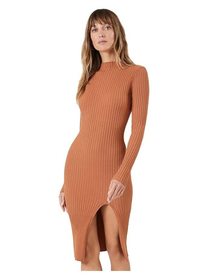 FOREVER 21 Mock Neck Bodycon Sweater Dress - Image 4