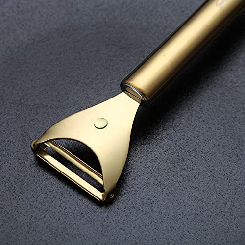 Kyraton Gold Potato Vegetable And Fruit Peelers For Kitchen, Kyraton Titanium Gold Plating Stainless Steel Peelers,Sharp Blade And Ergonomic Non Slip Easy To Grip Set Of 2 - Image 5