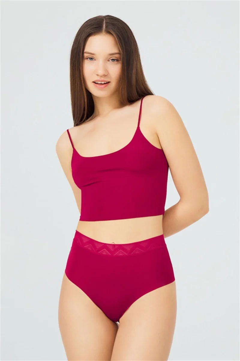 COTTONHILL Basic High Waist Laser Cut Bikini Panties 5 Pack