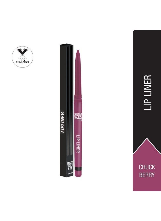 Lip Liner Chuck Berry (Berry) 0.30Gms Smooth Creamy Texture Nondrying Pillow Soft Formulation Rich Color Payoff One Stroke Applicaation Enriched With Vitamin E