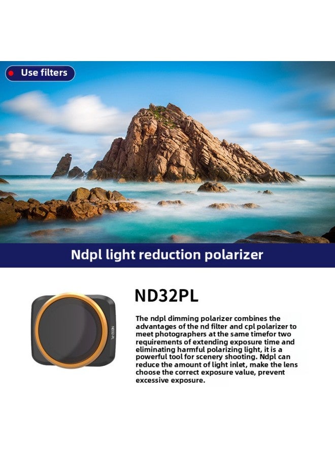 JUNESTAR Filter For DJI Dajiang Drone Royal Mavic Air2S Filter KB ND Dimming CPL Lens-Color:AIR2S TG ND32PL JSR-1335-10