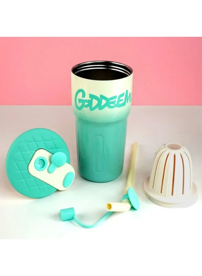 LITTLE SURPRISE BOX Mint Ombre Shaded Stainless Steel  Tumbler Water Bottle, 550ml