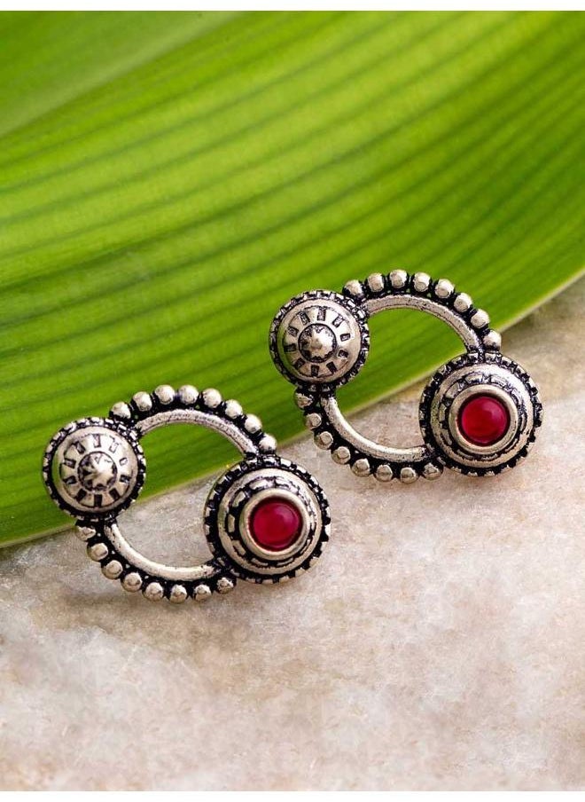 VOYLLA - Abhira Ethnic Hoop Earrings - Image 1