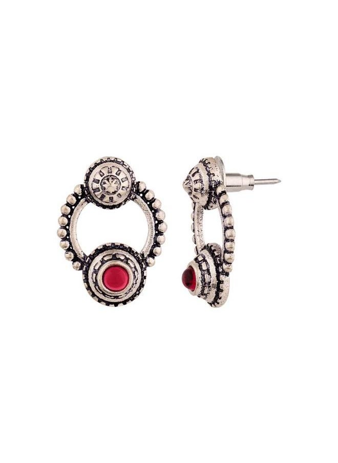 VOYLLA - Abhira Ethnic Hoop Earrings - Image 1