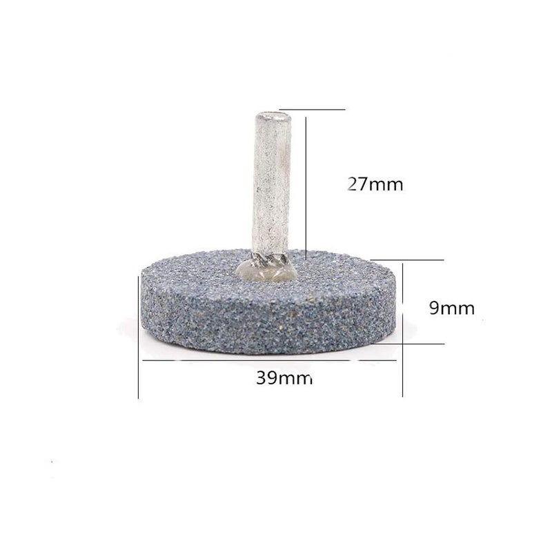Luo ke 80 Grit 3 Different Shapes Head Mounted Stone Point Abrasive Grinding Wheels Bit Set with 1/4" (6mm) Mandrel for Rotary Tools - Image 2