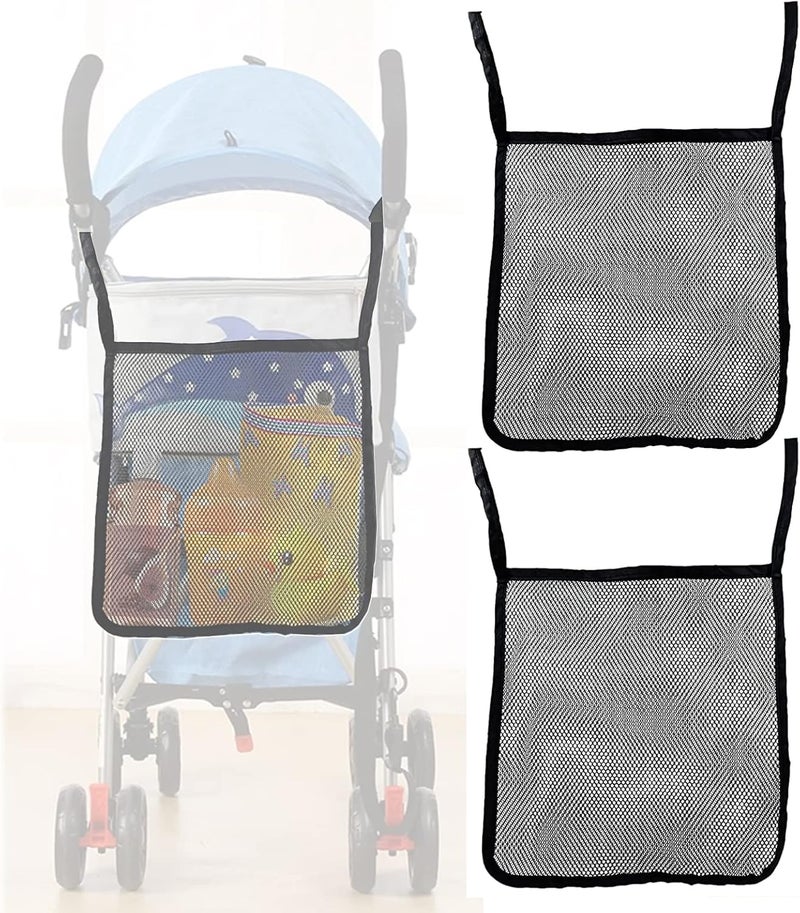 Dogxiong 2 Pack Portable Stroller Hanging Bag Baby Stroller Organizer Multifunctional Large Capacity Storage Container Bag for Diaper Bottle Toy Stroller Hanging Storage Net Bag - Image 1