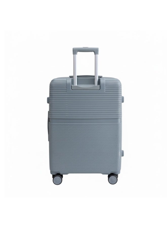 طقم حقائب سفر صلبة الجوانب من البولي بروبيلين مكون من 3 قطع - حقائب سفر خفيفة الوزن بعجلات دوارة بزاوية 360 درجة | حقائب ترولي متينة لسفر آمن (صغيرة، متوسطة، كبيرة) - Image 3