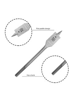 Shoppingekart 6pcs Spade Drill Bit Set Carbon Steel Flat Wood Drill Bit Woodworking Grey Threepoint Paddle Drill Bit Set 10 mm 12mm 16mm 18mm 20mm 25mm  - Image 3