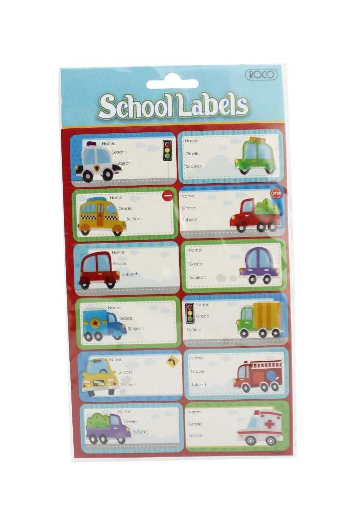 Name Labels School15 Pieces