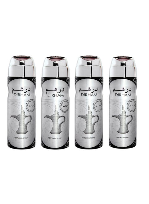Dirham Body Perfumed Spray 200ml (Pack of 4)