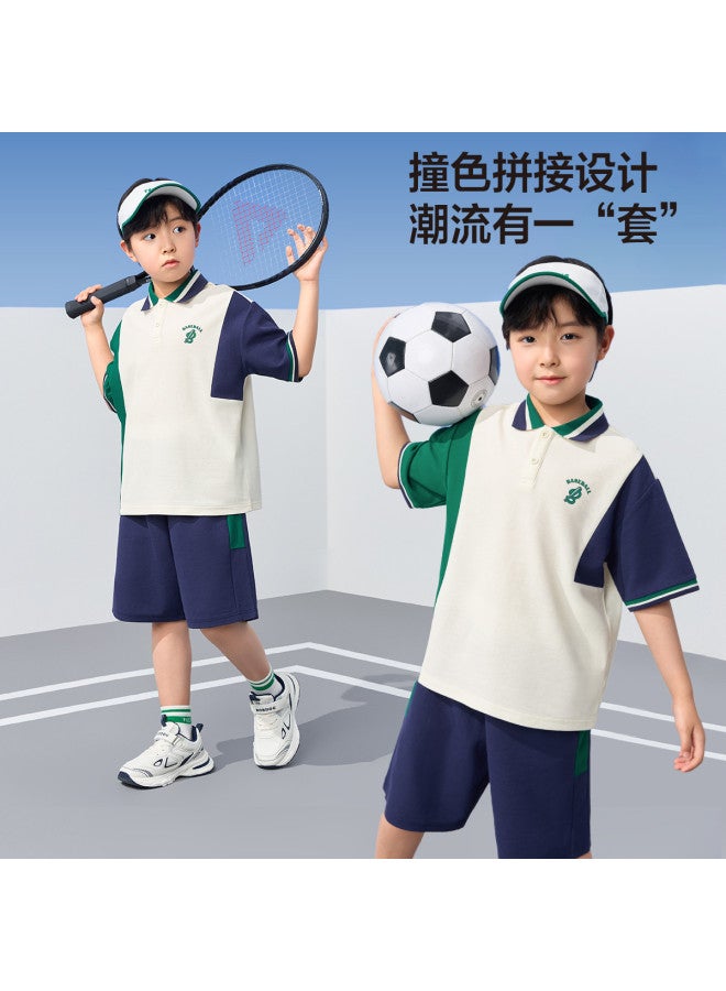 Zuoxi Boys' Summer Outfit - Cool Touch Polo Shirt & Shorts 2-piece Set, Lightweight Sportswear For Big Kids - Image 5