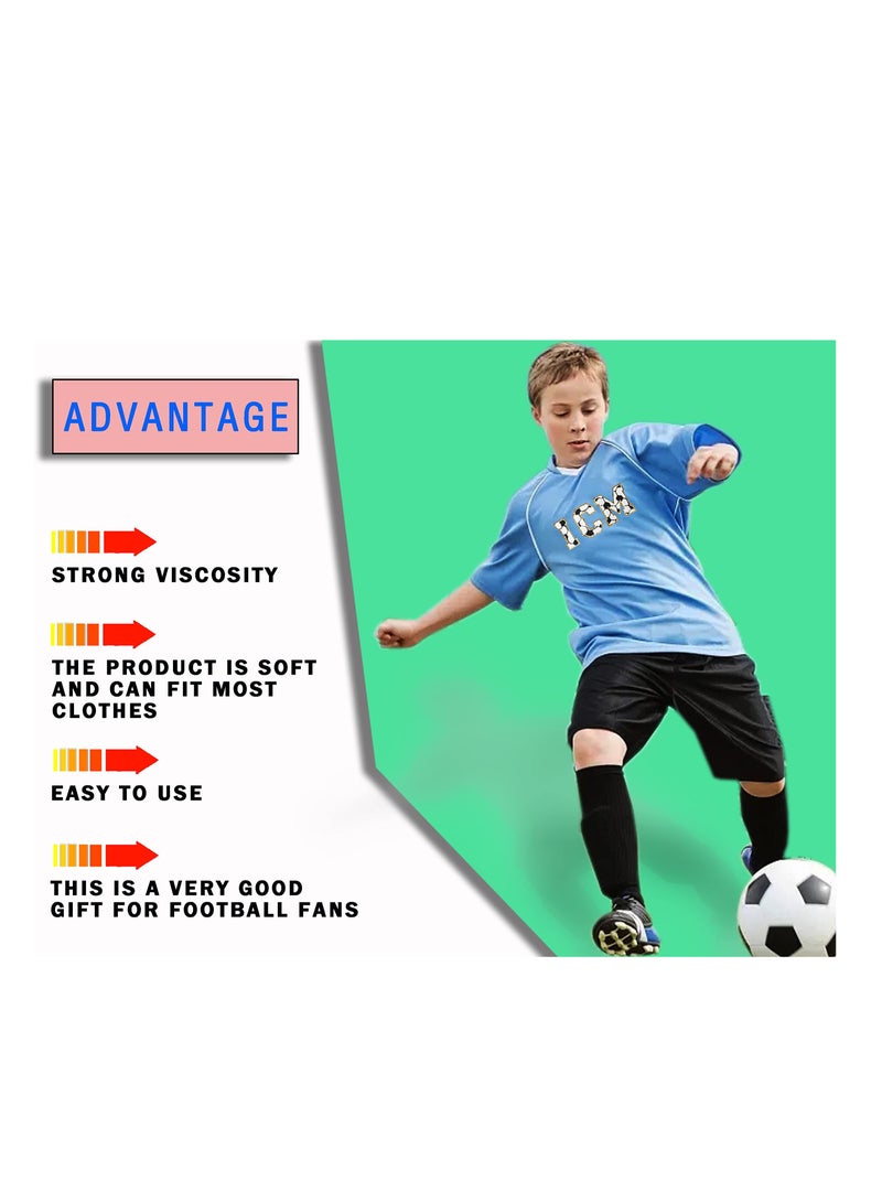 كاست ويف رقعات حروف، 29 قطعة من رقعات كرة القدم اللامعة بالكي على رقعات الشانيل A-Z، رقعات أولية جامعية، رقعات حروف مطرزة تلتصق على مادة لاصقة - Image 3