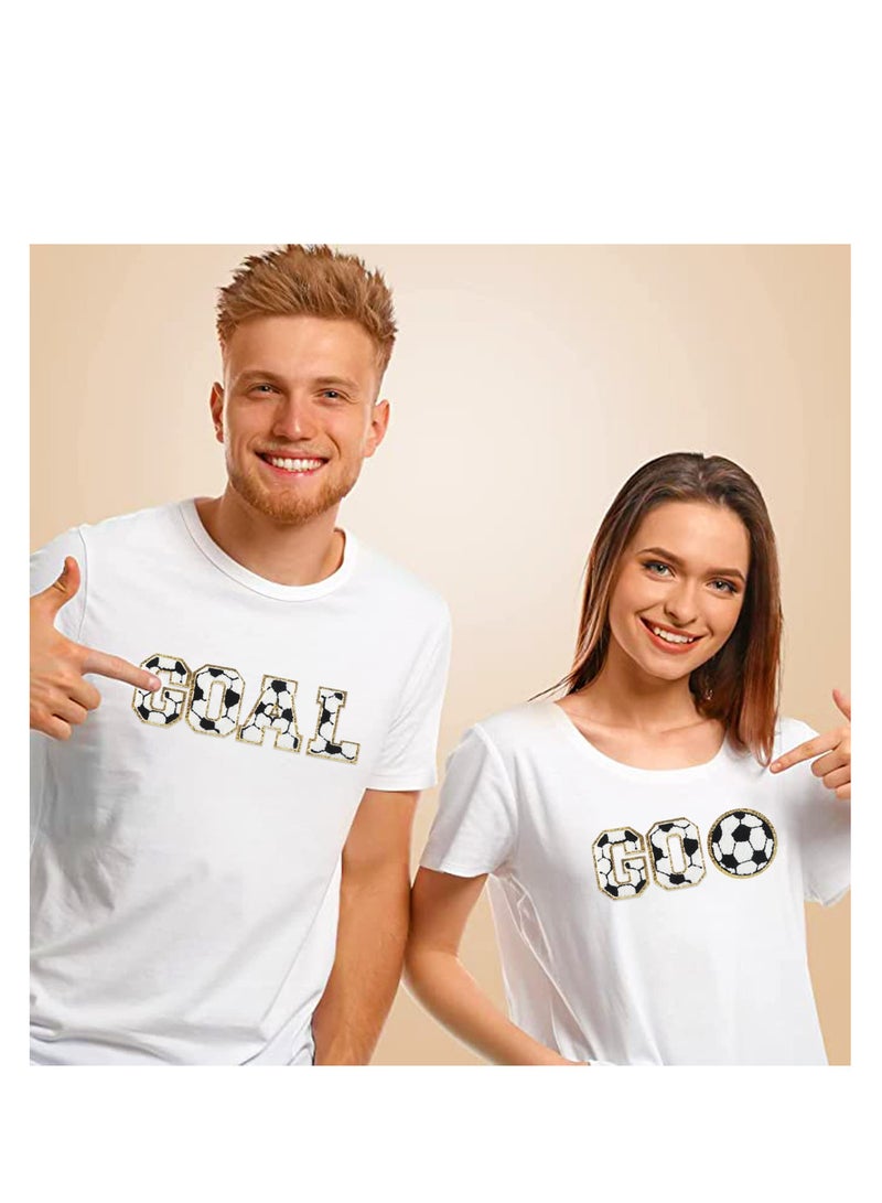 كاست ويف رقعات حروف، 29 قطعة من رقعات كرة القدم اللامعة بالكي على رقعات الشانيل A-Z، رقعات أولية جامعية، رقعات حروف مطرزة تلتصق على مادة لاصقة - Image 2