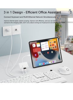 Y&D RJ45 Ethernet Adapter, OTG Charging Port 3-In-1 USB Wired Adapter for iPhone, Ipad Camera High-Speed Reader Cable Converter Hub  - Image 4