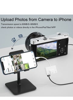 Y&D RJ45 Ethernet Adapter, OTG Charging Port 3-In-1 USB Wired Adapter for iPhone, Ipad Camera High-Speed Reader Cable Converter Hub  - Image 5