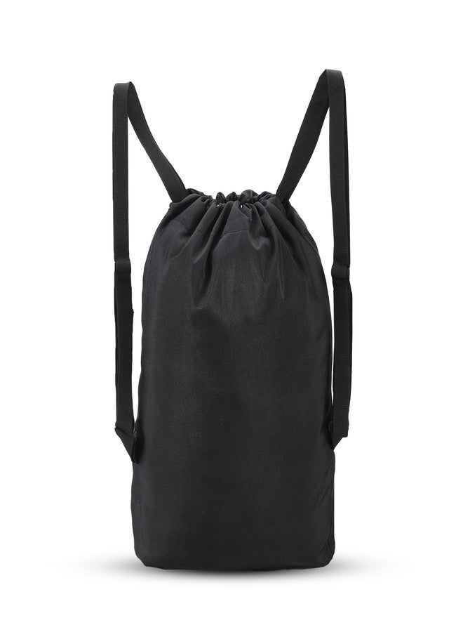 DIVULGE Meteorr Drawstring Daypack Bag Sports Backpack Gym Bag, Backpack and Multi Utility Bag for Running, Outdoor and Indoor Sports -BLACK - Image 4