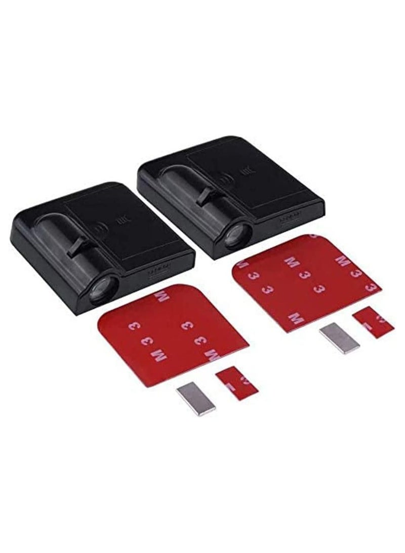 2PCS Car Door Logo Projector Lights - Fire Horse Welcome Courtesy Ghost Shadow Lamp | Universal Fit for All Car Models | Easy Installation, LED Car Door Lights with Stunning Fire Horse Design - Image 2