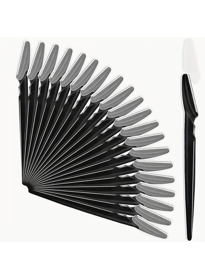 21pcs Black Eyebrow Trimmer And Facial Hair Razor Dermaplaning Beauty Tool - Image 2