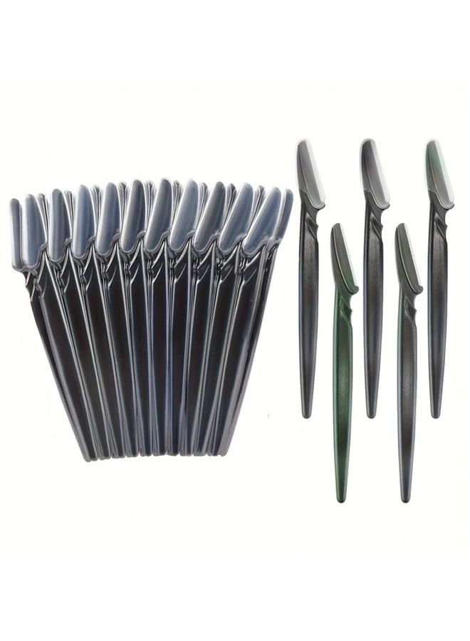 21pcs Black Eyebrow Trimmer And Facial Hair Razor Dermaplaning Beauty Tool - Image 1