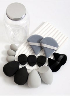 KHAJUL 14-Piece Makeup Sponge Set- Multi soft color Mini Makeup Sponge, Powder Puff Long Lasting Beauty Sponge Wet & Dry Use for Women (Black)  - Image 2
