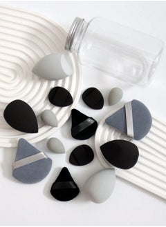 KHAJUL 14-Piece Makeup Sponge Set- Multi soft color Mini Makeup Sponge, Powder Puff Long Lasting Beauty Sponge Wet & Dry Use for Women (Black)  - Image 5